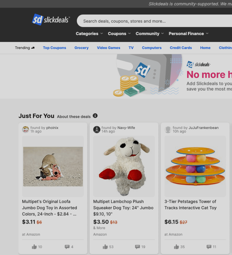 Slickdeals Frontpage